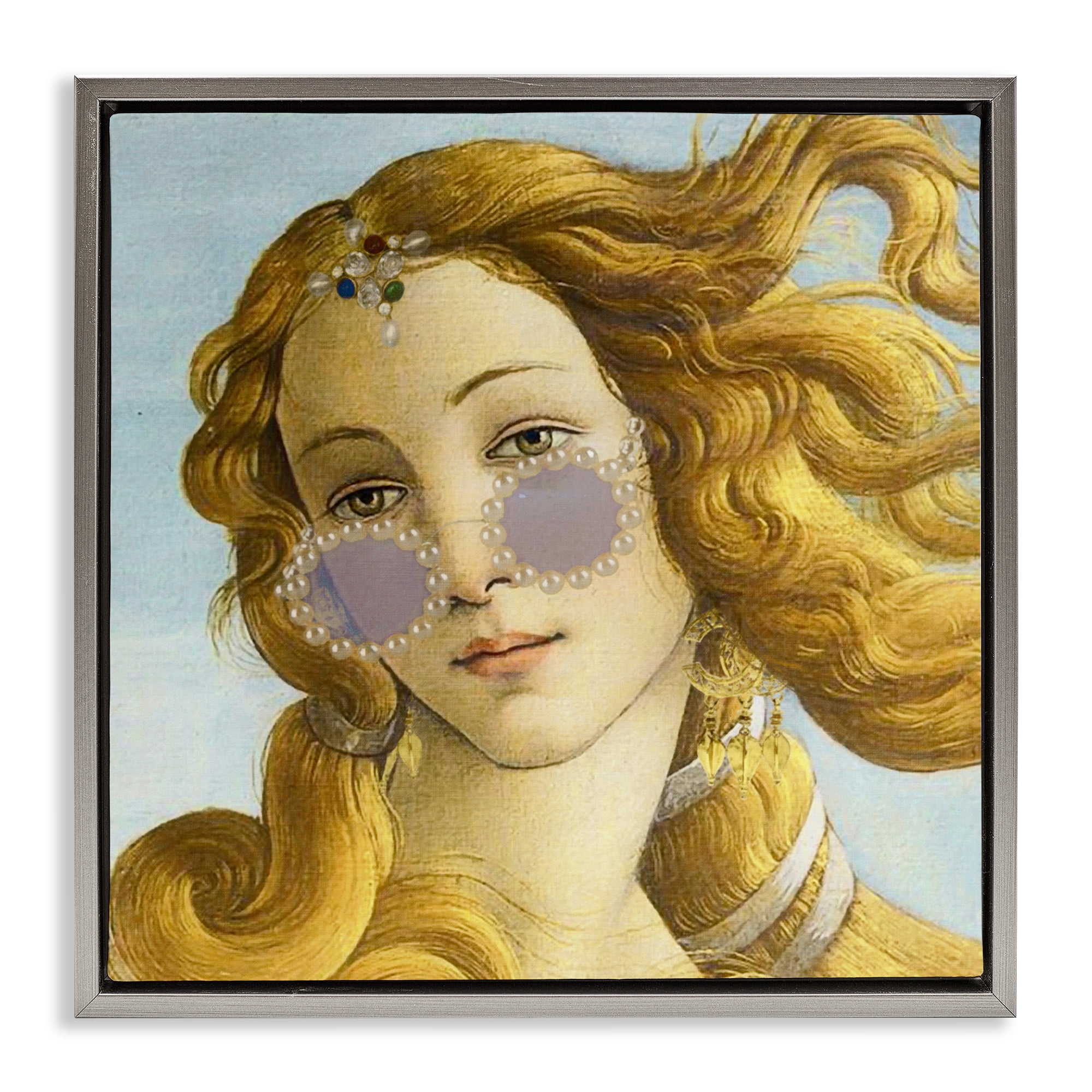 Stupell Industries Modern Day Venus Shades Gray Framed Floater Canvas Wall Art, design by Grotto Studios