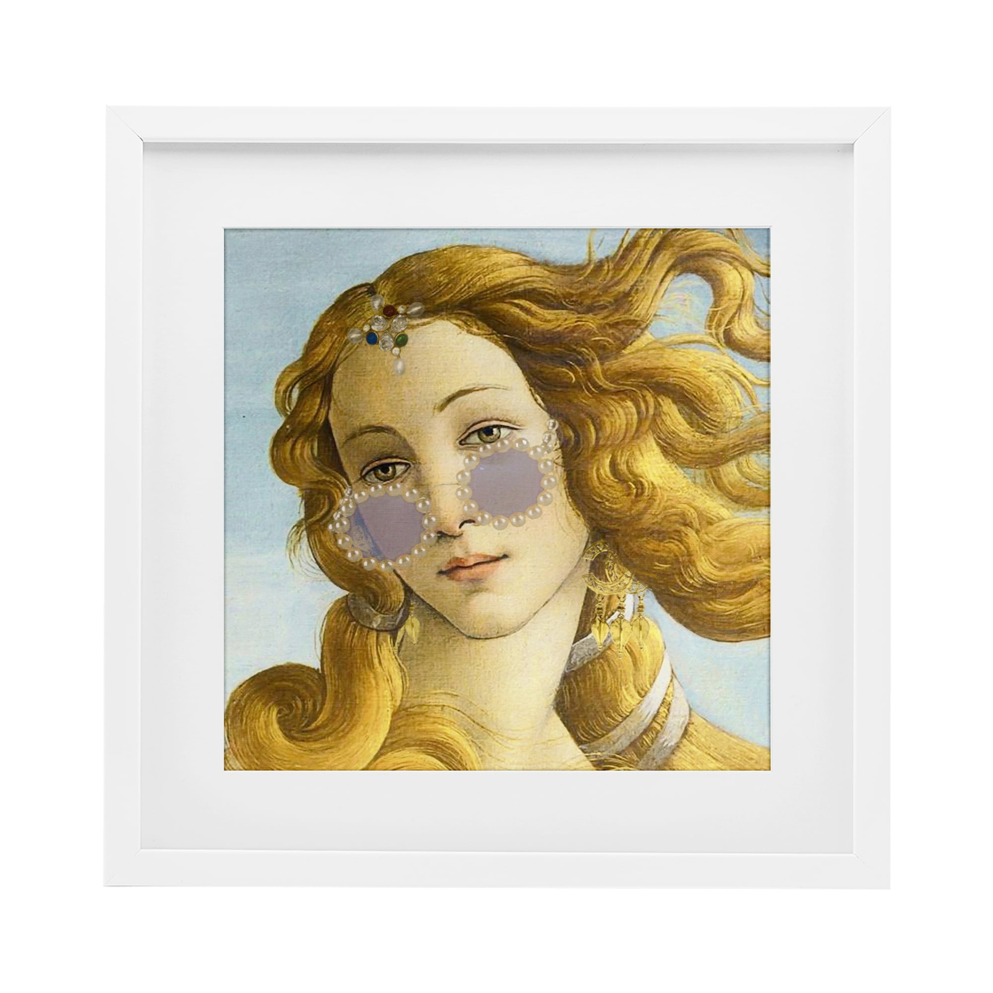 Stupell Industries Modern Day Venus Shades White Framed Print Under Glass, design by Grotto Studios