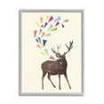 thumbnail image 1 of Stupell Industries Modern Deer Geometric Triangles Pattern Shapes Framed Wall Art, 11 x 14, Design by Cassia Beck, 1 of 5