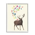 thumbnail image 1 of Stupell Industries Modern Deer Geometric Triangles Pattern Shapes Framed Wall Art, 11 x 14, Design by Cassia Beck, 1 of 5