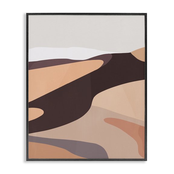 Stupell Industries Modern Modern Desert Dune Abstraction Terracotta Sand Waves Black Framed Giclee Art, 16 x 20, by Annie Warren