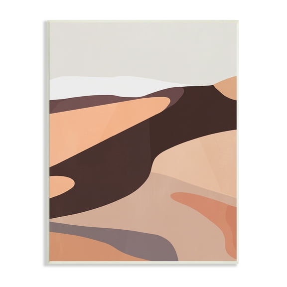 Stupell Industries Modern Desert Dune Abstraction Terracotta Sand Waves Landscape Painting Unframed Art Print Wall Art, 10 x 15
