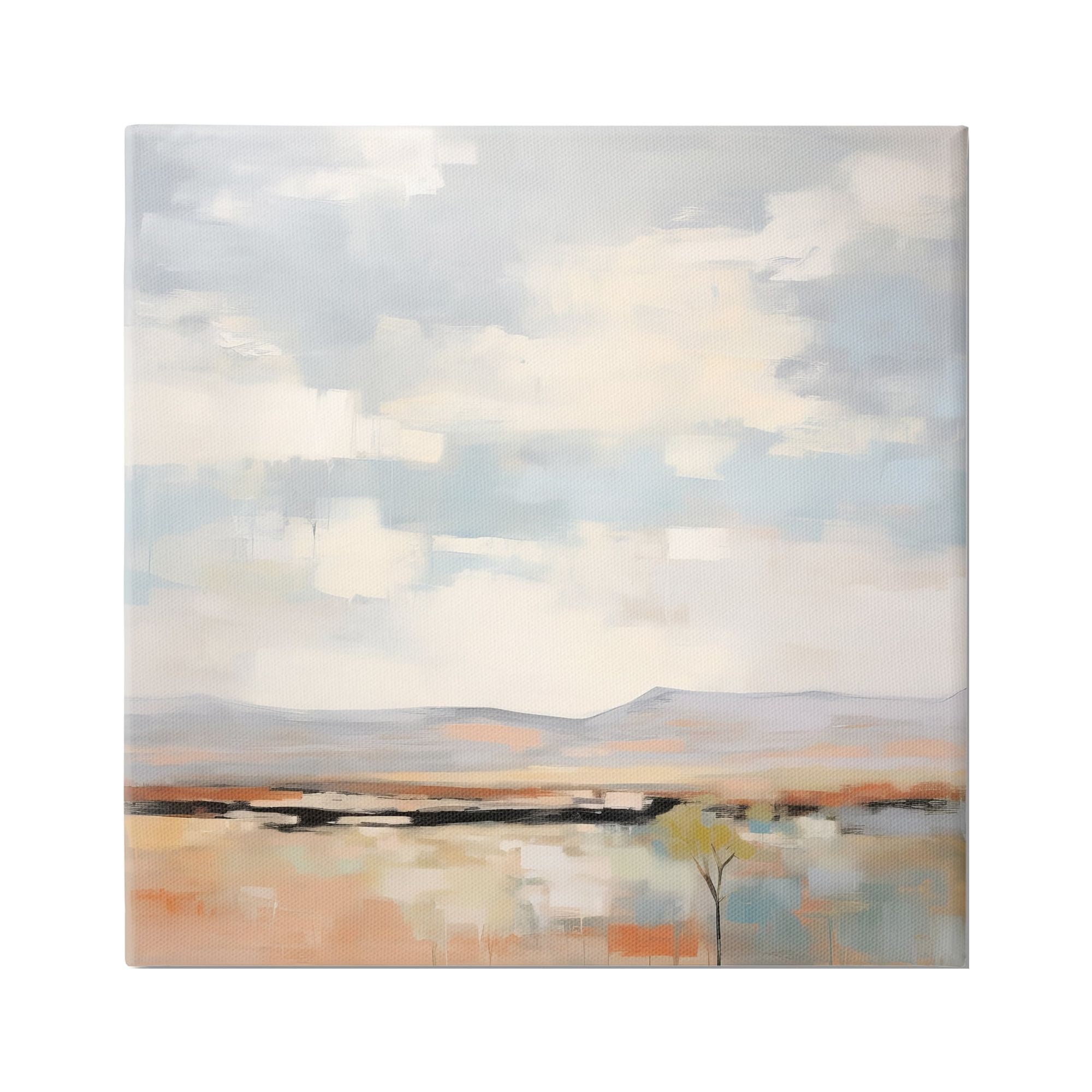 Stupell Industries Modern Desert Painting Landscape Painting Gallery Wrapped Canvas Art Print Wall Art, 30 x 30