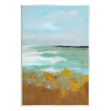 Stupell Industries Modern Distant Ocean Waves Landscape Painting Unframed Art Print Wall Art, Design by Nikita Jariwala