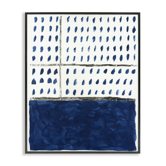 Stupell Industries Modern Dot Pattern Abstract Painting Black Framed Art Print Wall Art, 11 x 14