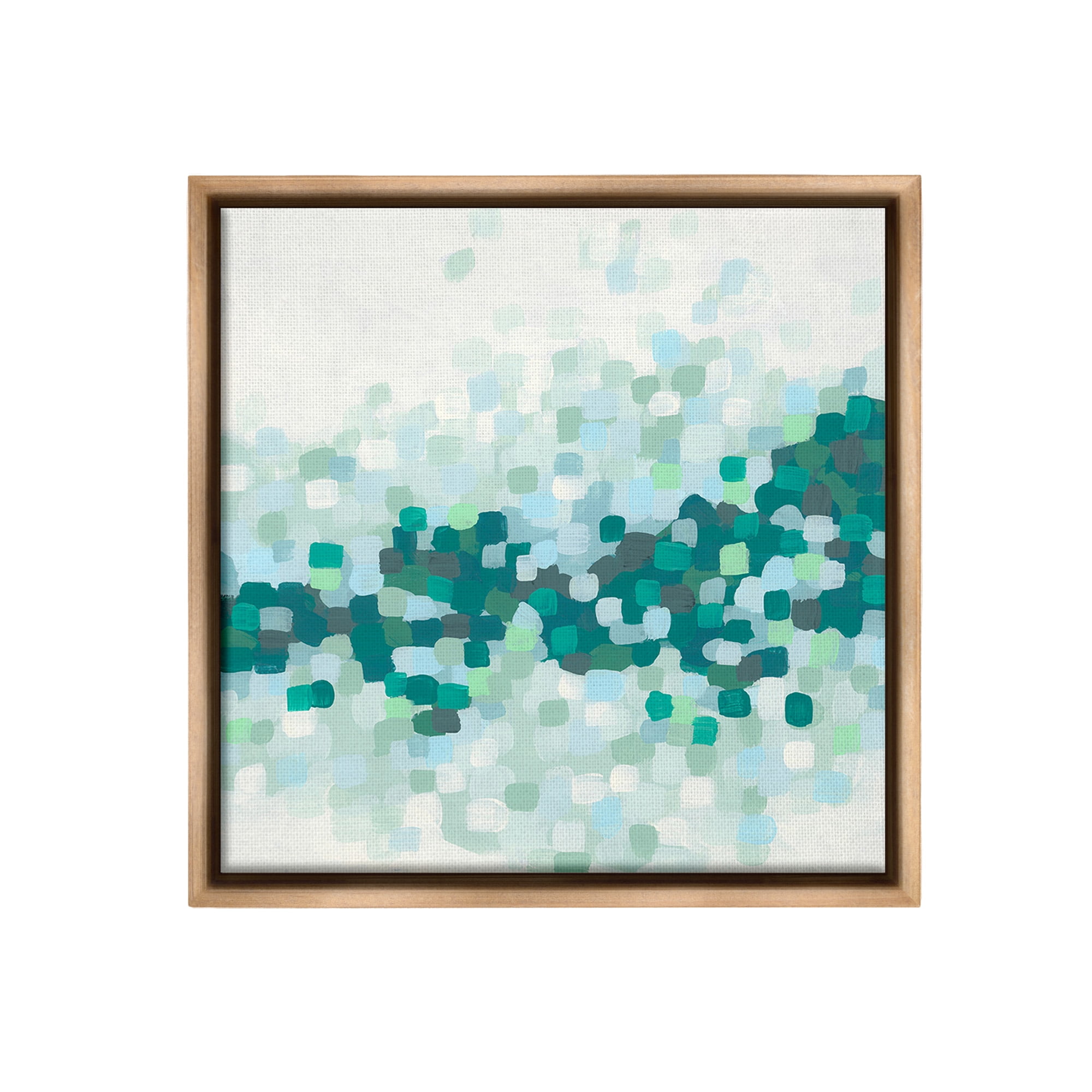 Stupell Industries Modern Dotted Terrain Abstract Painting Brown Floater Framed Canvas Art Print Wall Art, 18 x 18