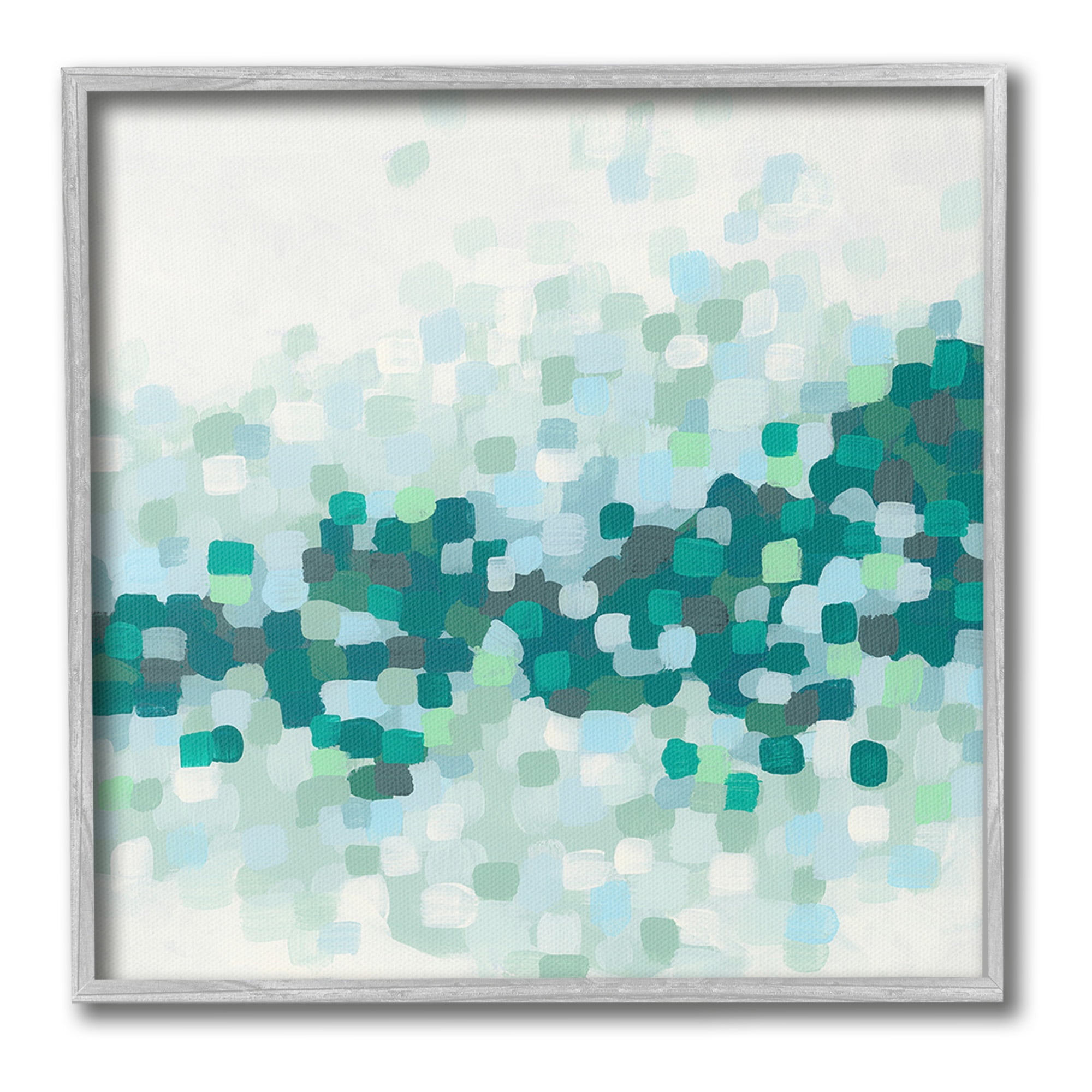 Stupell Industries Modern Dotted Terrain Abstract Painting Gray Framed Art Print Wall Art, 24 x 24