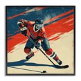 thumbnail image 1 of Stupell Industries Modern Dynamic Hockey Moment Black Framed Giclee Art, 24 x 24, by Lazar Studio, 1 of 8