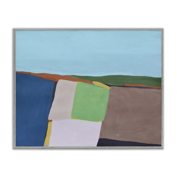 Stupell Industries Modern Earth Composition Abstract Gray Framed Giclee Art, 30 x 24, by Bronwyn Baker