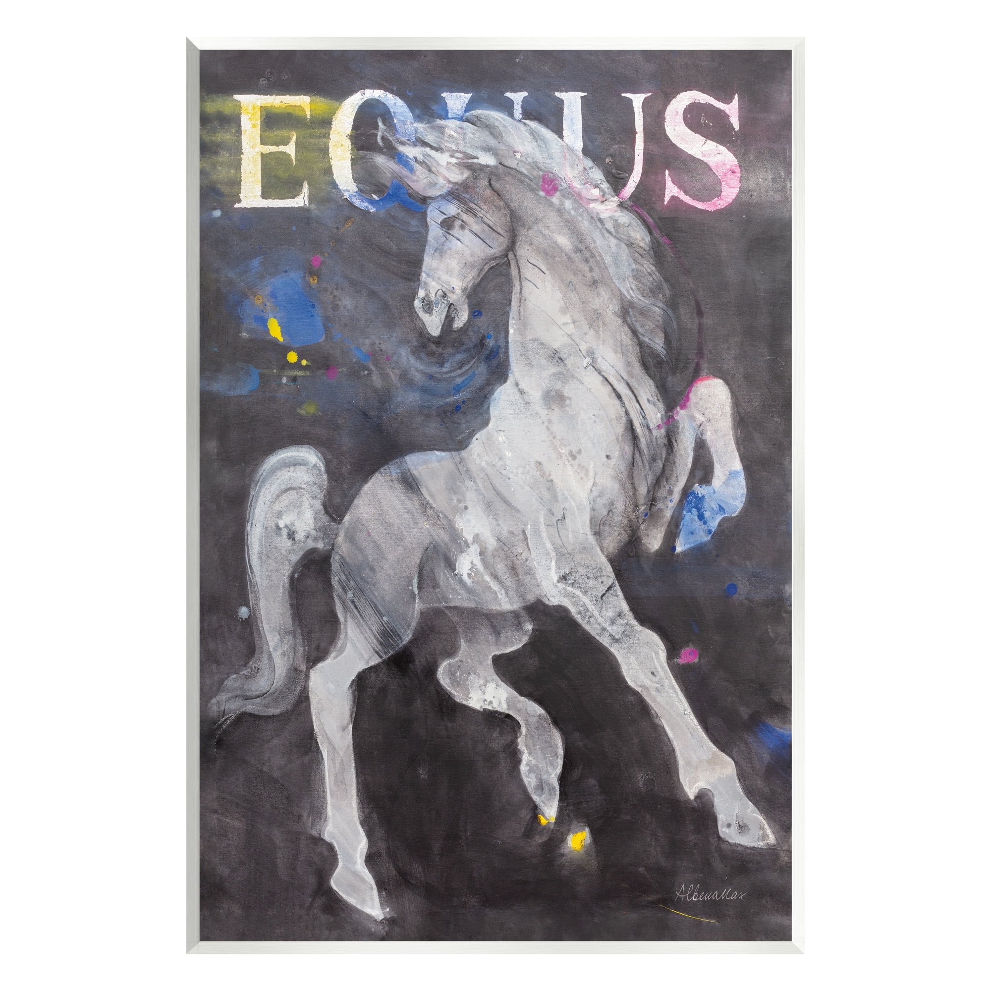 Stupell Industries Modern Equus Stallion Animals & Insects Painting Unframed Art Print Wall Art, 10 x 15