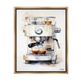 thumbnail image 1 of Stupell Industries Modern Espresso Machine Food & Beverage Painting Brown Floater Framed Canvas Art Print Wall Art, 25 x 31, 1 of 10