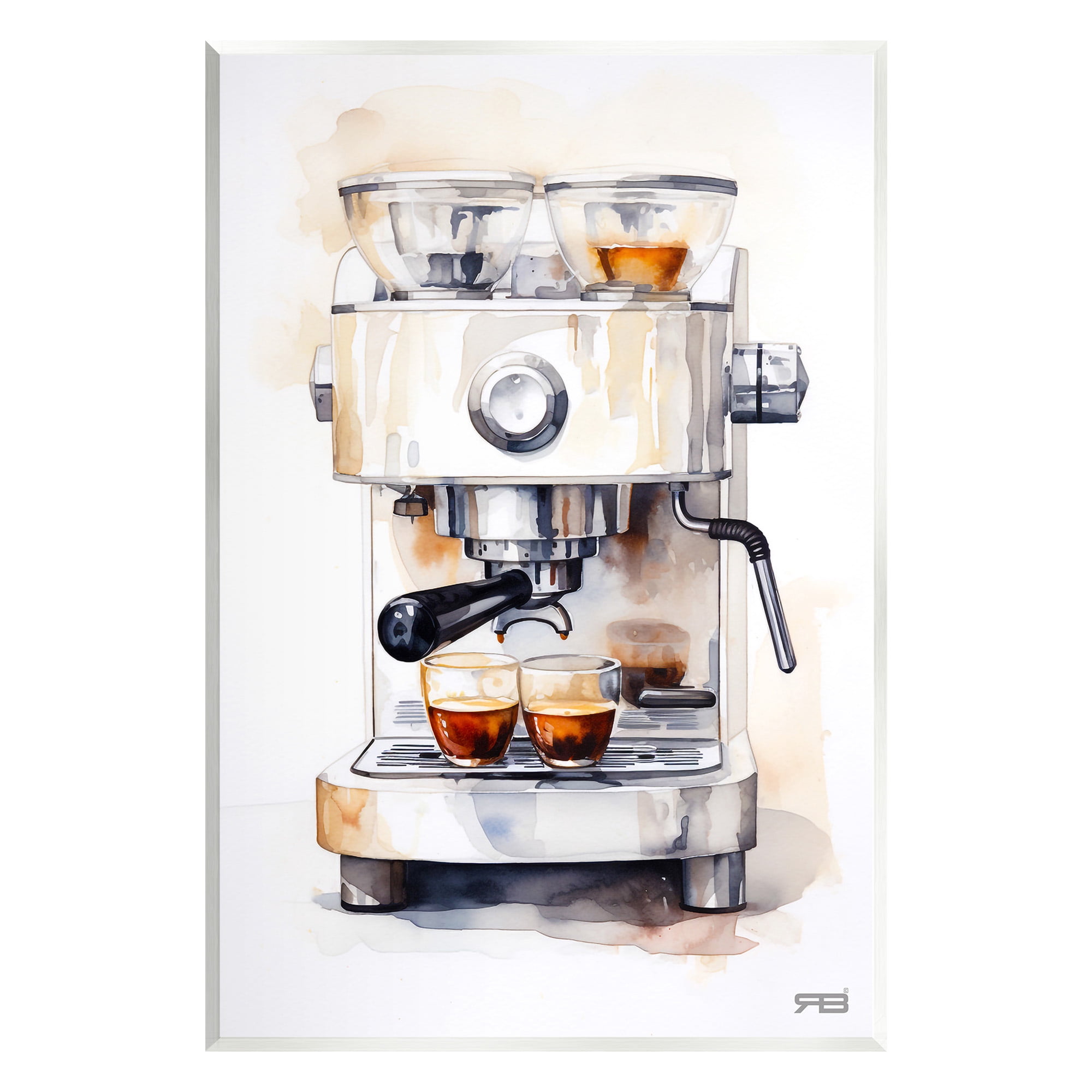 Stupell Industries Modern Espresso Machine Food & Beverage Painting Unframed Art Print Wall Art, 10 x 15