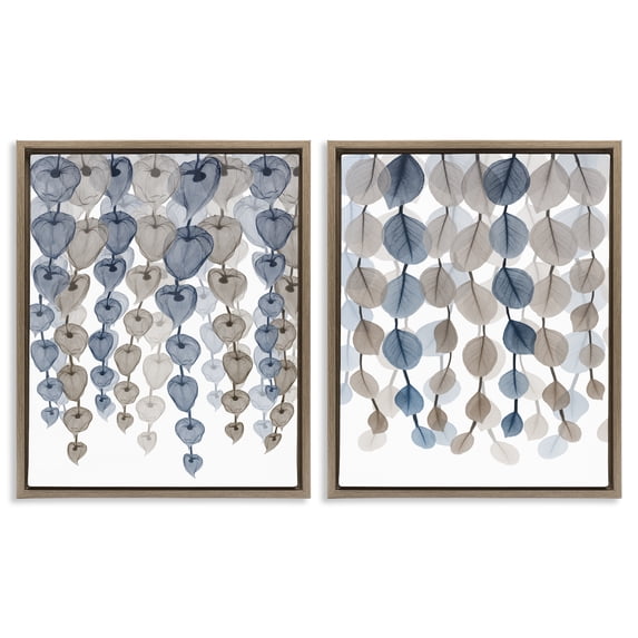 Stupell Industries Modern Falling Vines Neutral Leaves Brown 2pc Floating Frame Art Set, 17 x 21 each, by Albert Koetsier