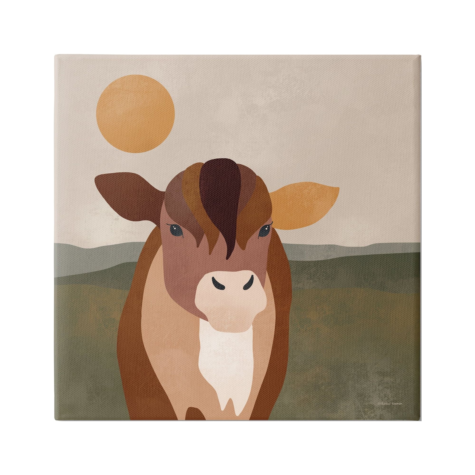 Stupell Industries Modern Farm Animal Animals & Insects Painting Gallery Wrapped Canvas Art Print Wall Art, 30 x 30