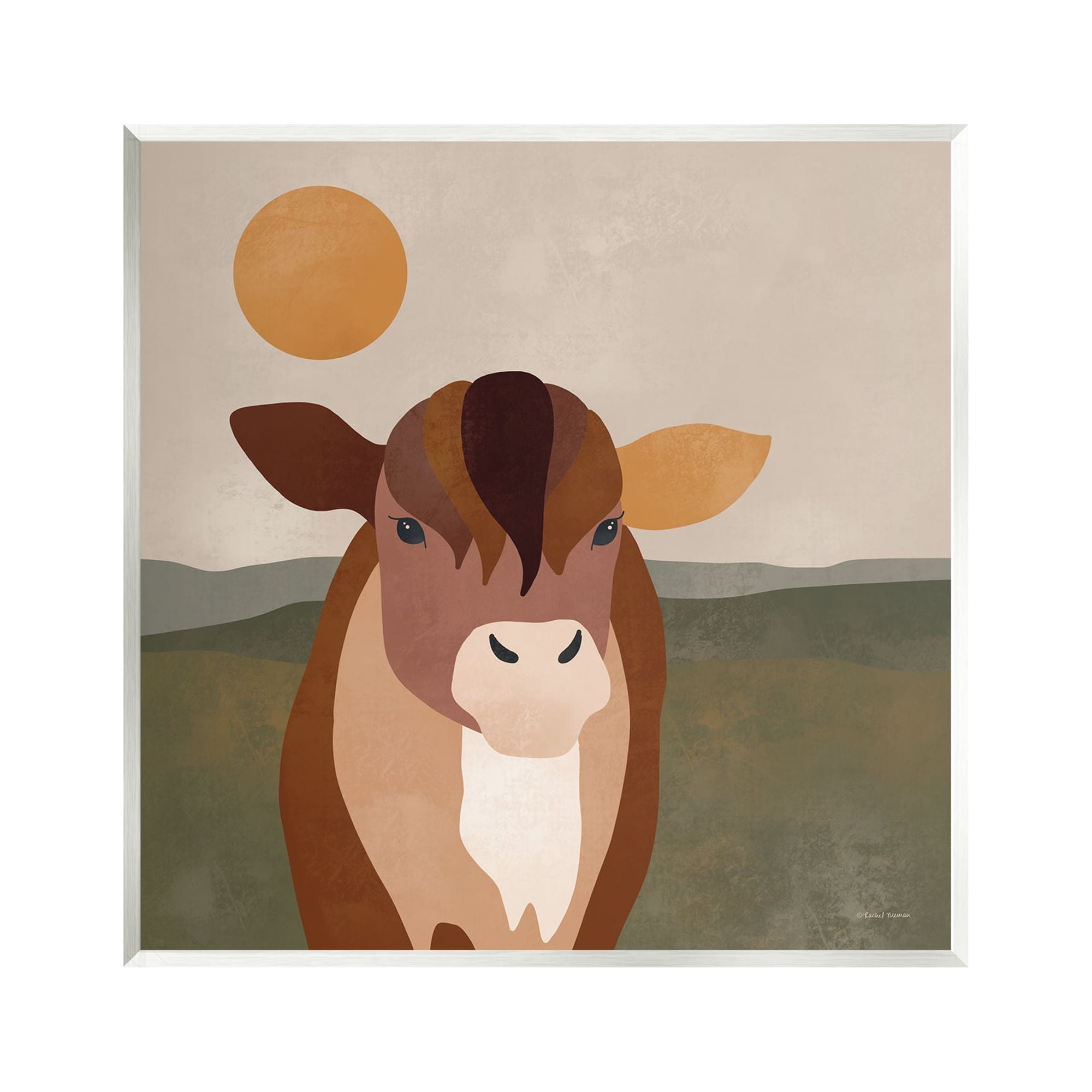 Stupell Industries Modern Farm Animal Animals & Insects Painting Unframed Art Print Wall Art, 12 x 12