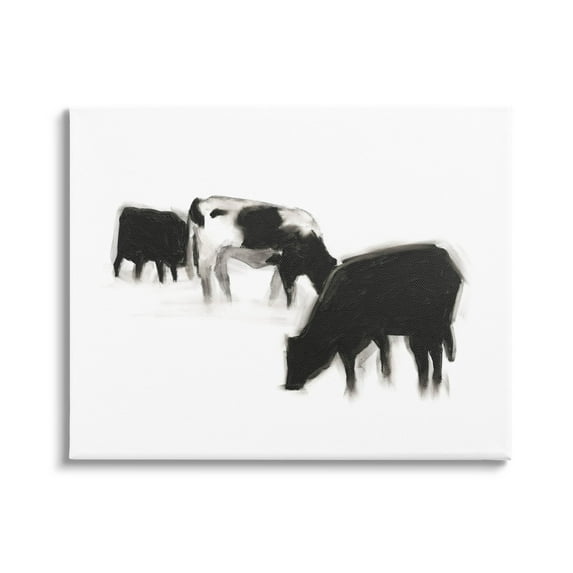 Stupell Industries Modern Farm Cow Silhouettes Graphic Art Gallery Wrapped Canvas Print Wall Art, Design by Ethan Harper