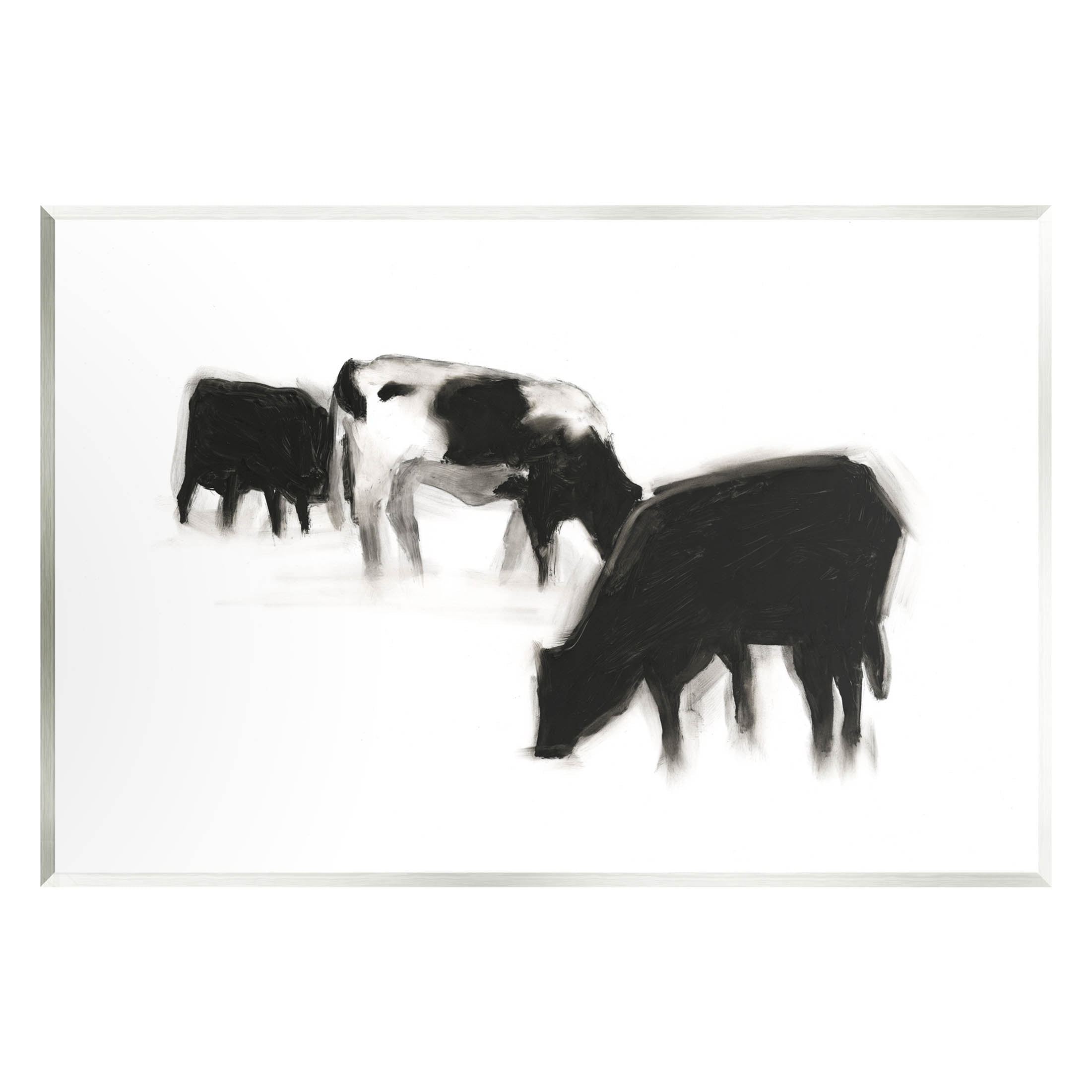 Stupell Industries Modern Farm Cow Silhouettes Graphic Art Unframed Art Print Wall Art, Design by Ethan Harper
