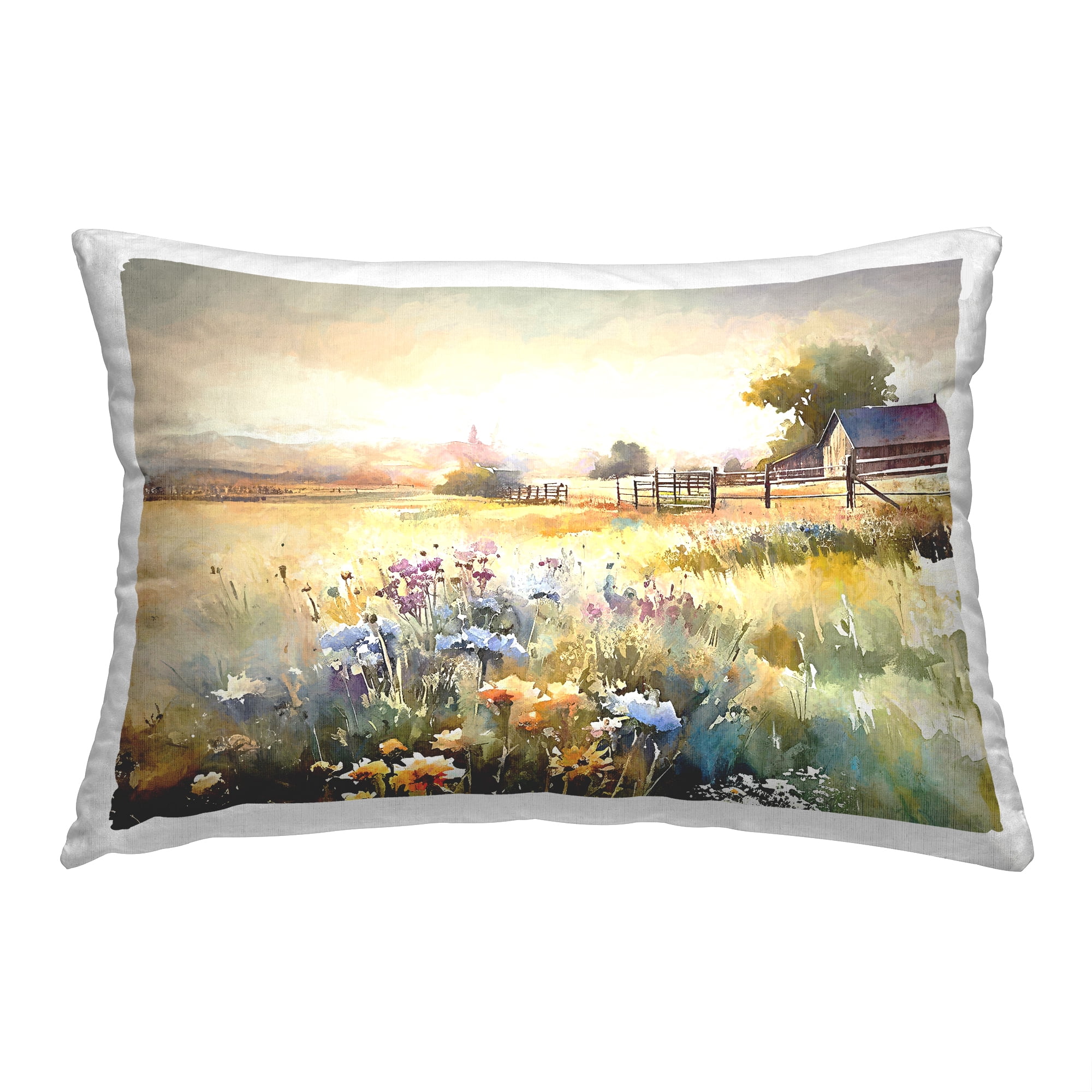 Stupell Industries Modern Farmhouse Landscape Decorative Printed Throw Pillow, 14 x 20