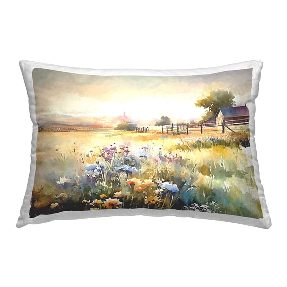 Stupell Industries Modern Farmhouse Landscape Decorative Printed Throw Pillow, 14 x 20