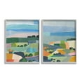 thumbnail image 1 of Stupell Industries Modern Farmland & River Landscape Painting Gray Framed Art Print Wall Art, 11 x 14, Set of 2, 1 of 10