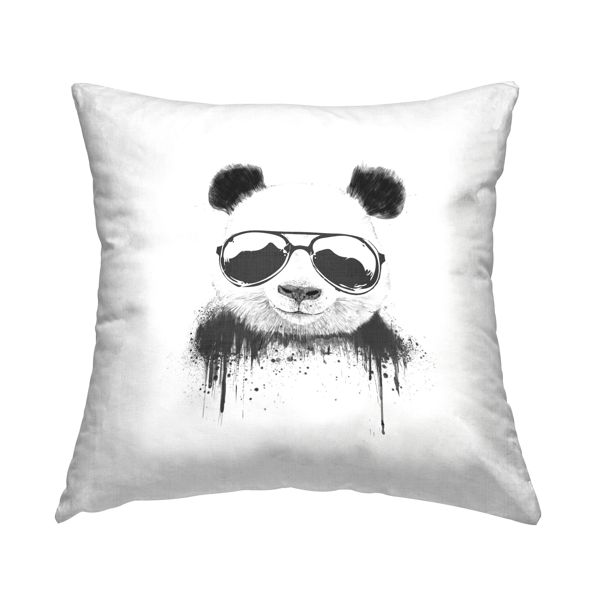 Stupell Industries Modern Fashionable Panda Decorative Printed Throw Pillow Design by Balazs Solti