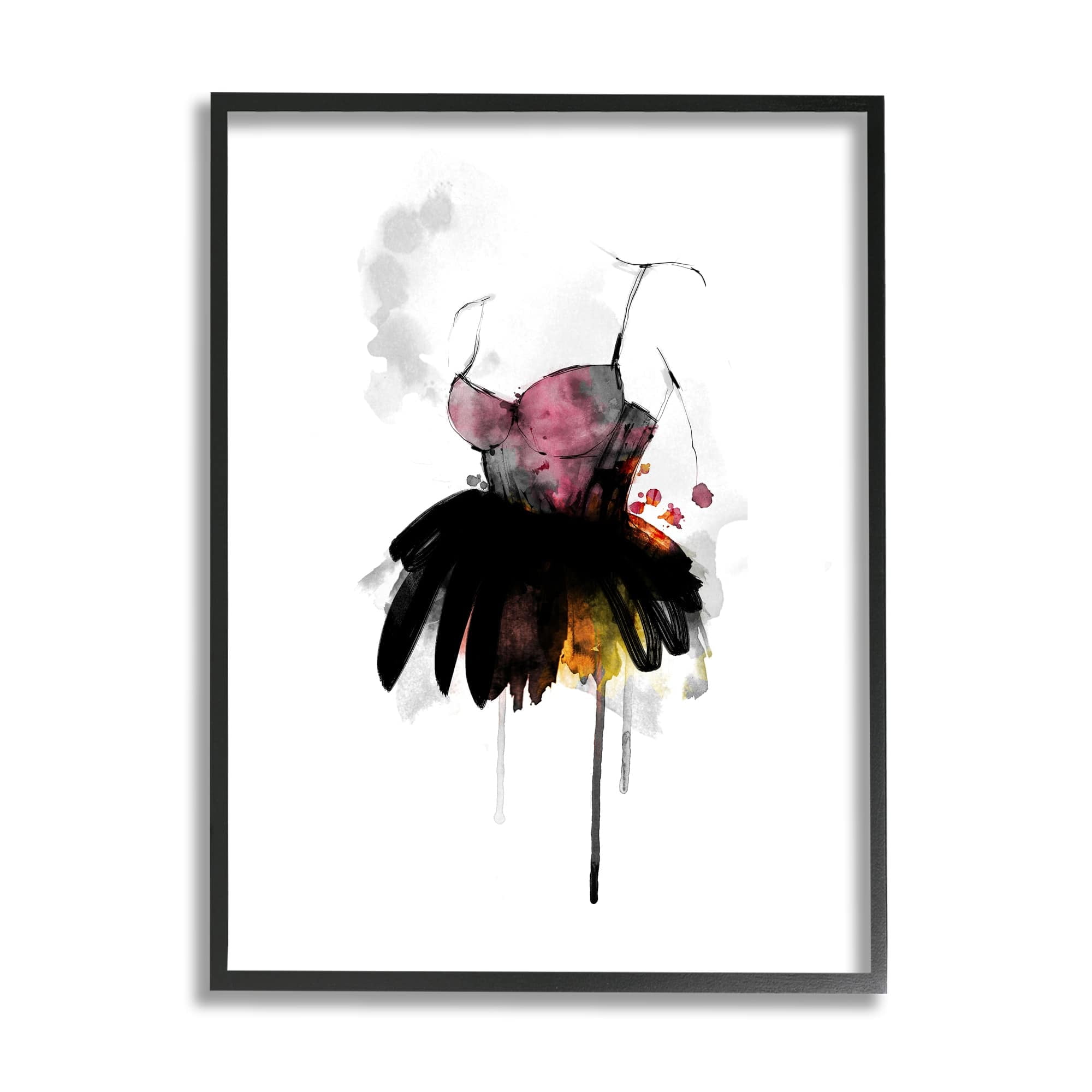 Stupell Industries Modern Female Corset Fashion Illustration Abstract Dress, 24 x 30,Design by Lotta Larsdotter