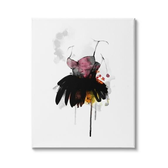 Stupell Industries Modern Female Corset Fashion Illustration Abstract Dress, 36 x 48,Design by Lotta Larsdotter