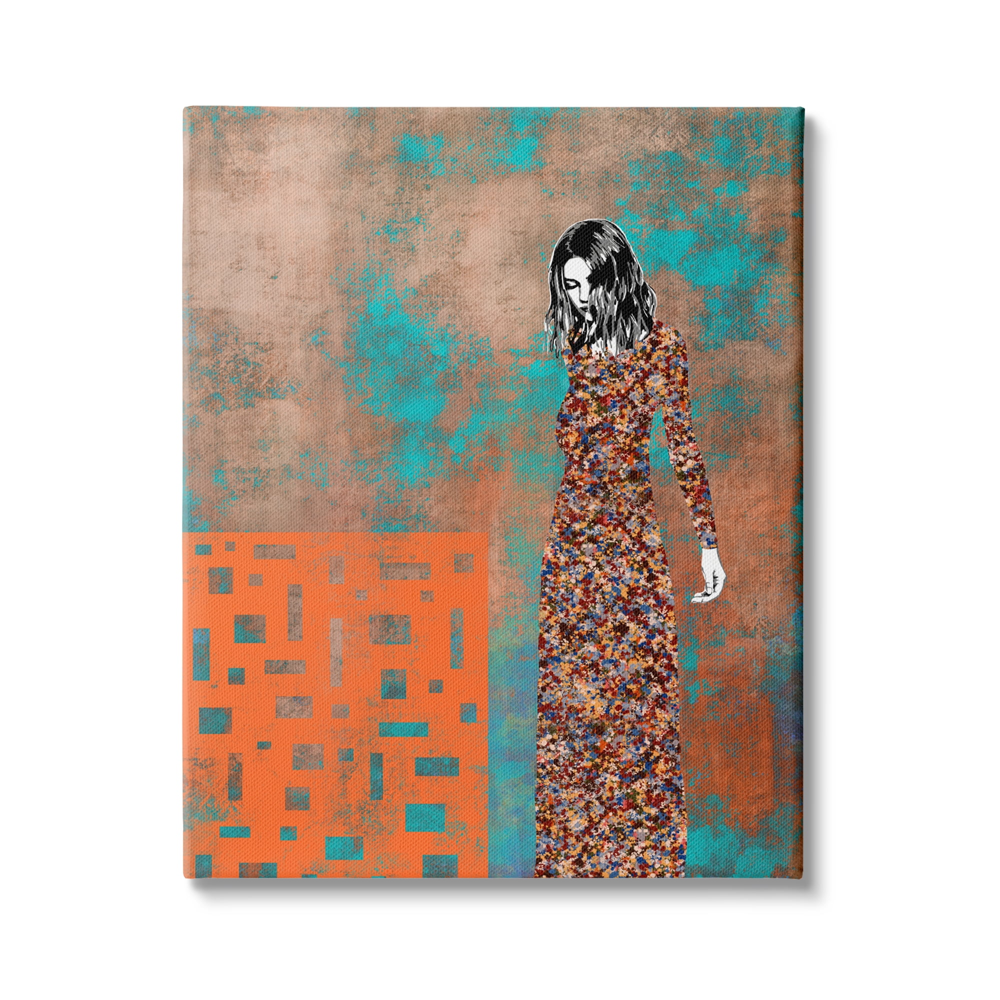 Stupell Industries Modern Female Portrait Abstract Collage Bold Shapes, 16 x 20,Design by Jose Cacho
