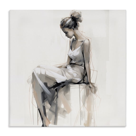 Stupell Industries Modern Female Portrait Impression Canvas Art, 17 x 17, by Irena Orlov