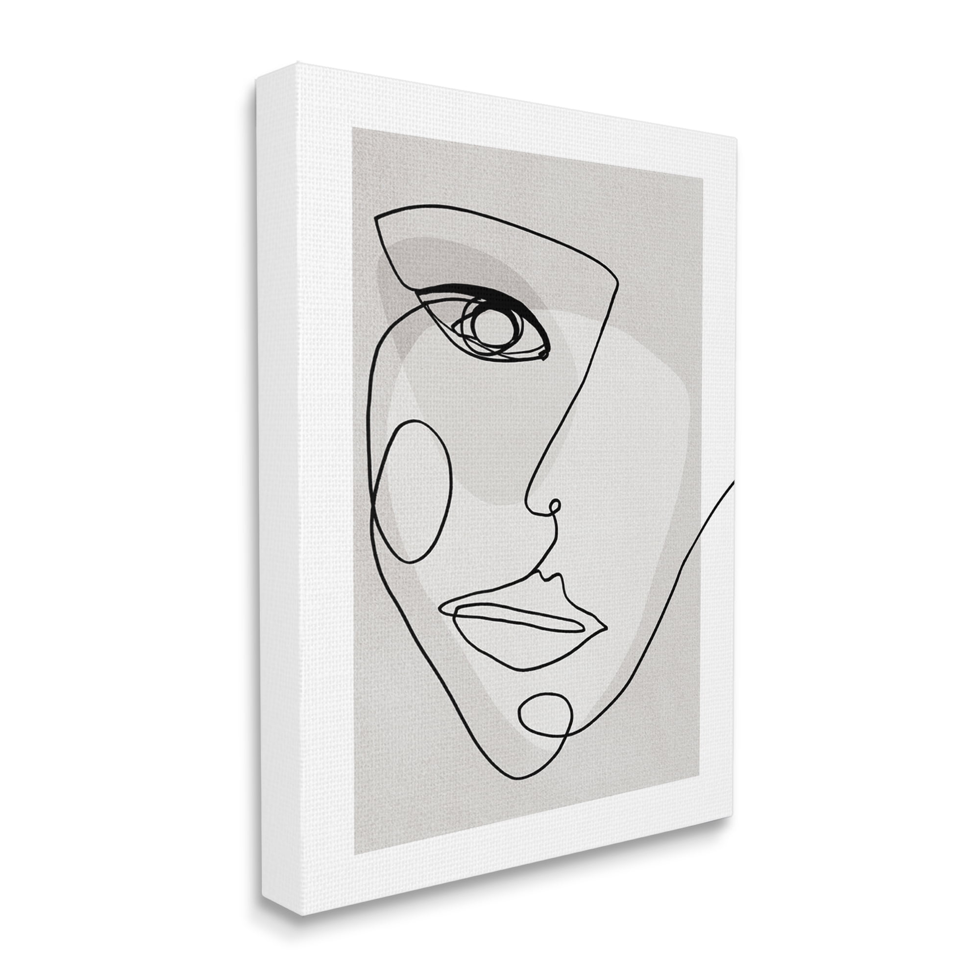 Stupell Industries Modern Feminine Portrait Neutral Organic Lines,30 x 40,Designed by Design Fabrikken