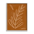 thumbnail image 1 of Stupell Industries Modern Fern on Brown Botanical & Floral Painting Gray Framed Art Print Wall Art, 24 x 30, 1 of 9