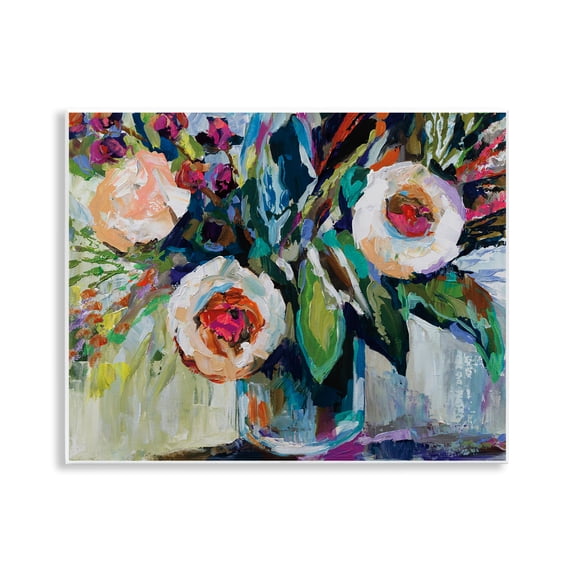 Stupell Industries Modern Fiesta Flowers Plants & Flowers Painting Unframed Art Print Wall Art, 14 x 11