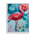 thumbnail image 1 of Stupell Industries Modern Flamingo & Blooms Animals & Insects Painting White Framed Art Print Wall Art, 24 x 30, 1 of 9