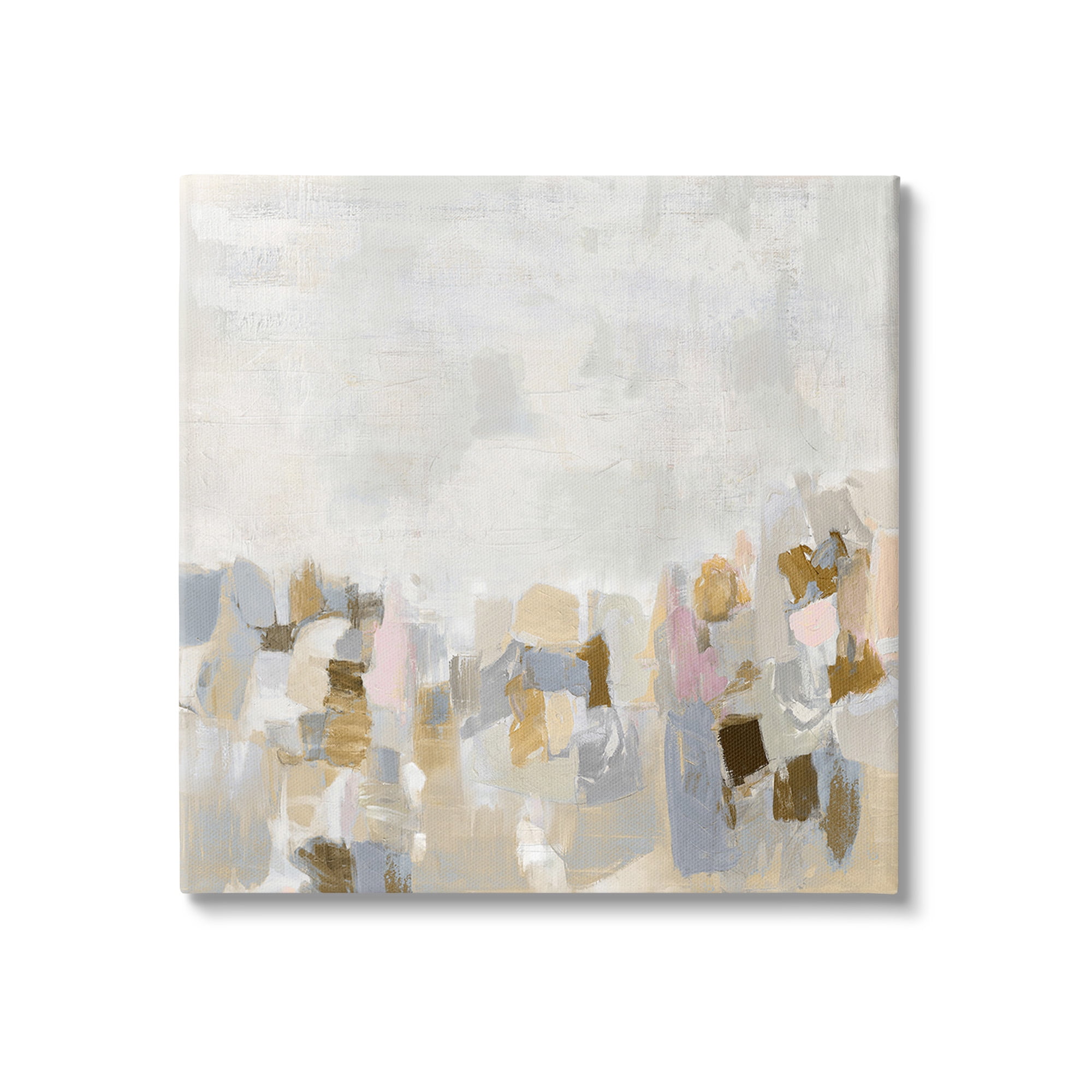 Stupell Industries Modern Flecked Landscape Abstract Painting Gallery Wrapped Canvas Art Print Wall Art, 24 x 24