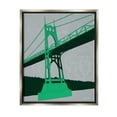 thumbnail image 1 of Stupell Industries Modern Floral Bridge Architecture Graphic Art Luster Gray Floating Framed Canvas Print Wall Art, Design by Shane Donahue, 1 of 6