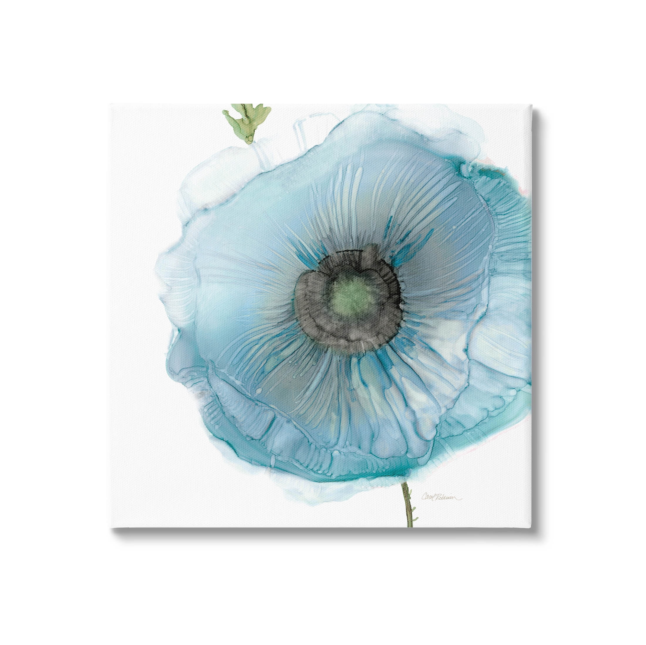 Stupell Industries Modern Floral Poppy Shape Graphic Art Gallery Wrapped Canvas Print Wall Art, Design by Carol Robinson