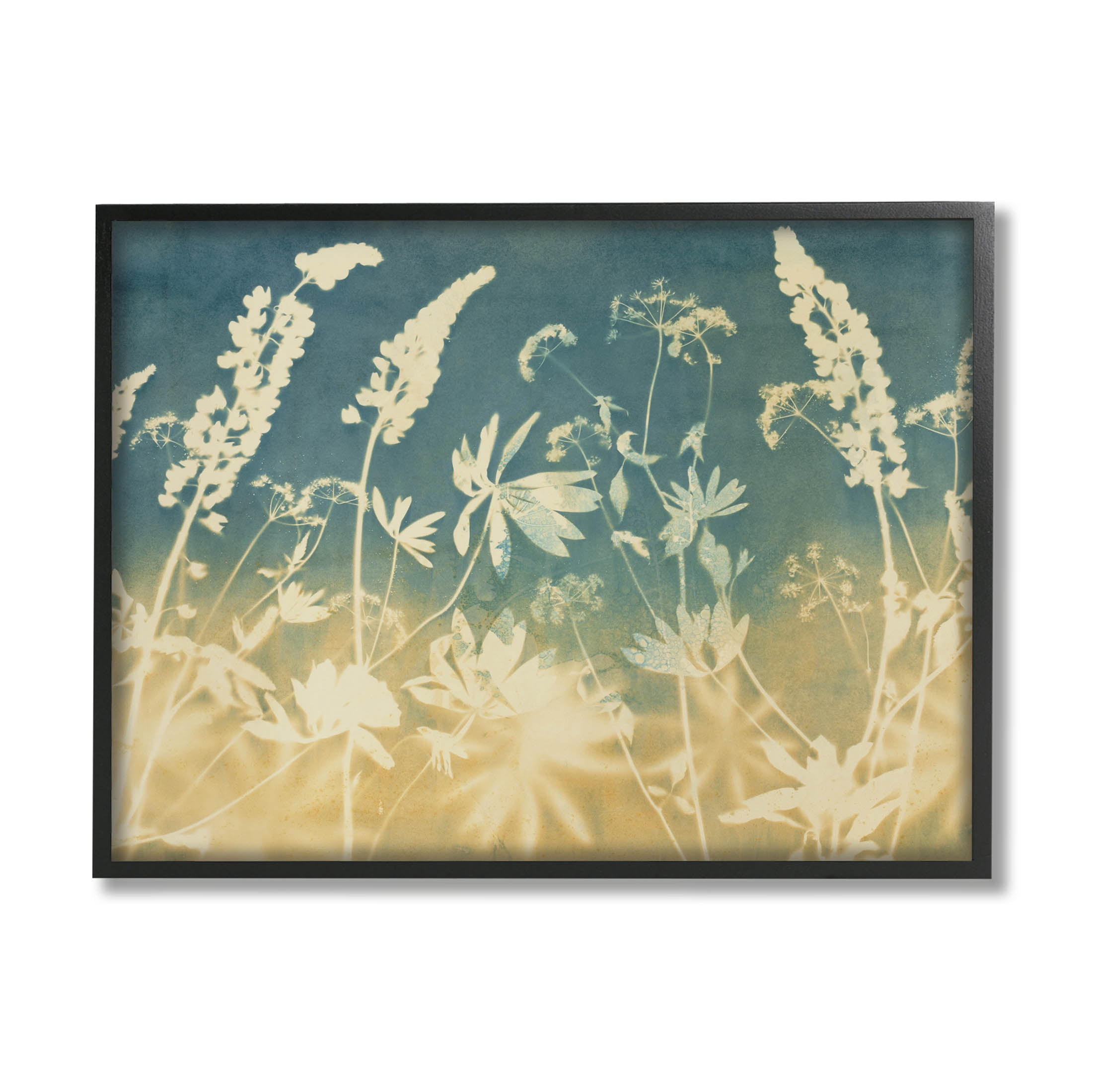 Stupell Industries Modern Flower Meadow Botanicals Graphic Art Black Framed Art Print Wall Art, Design by Liz St. Andre