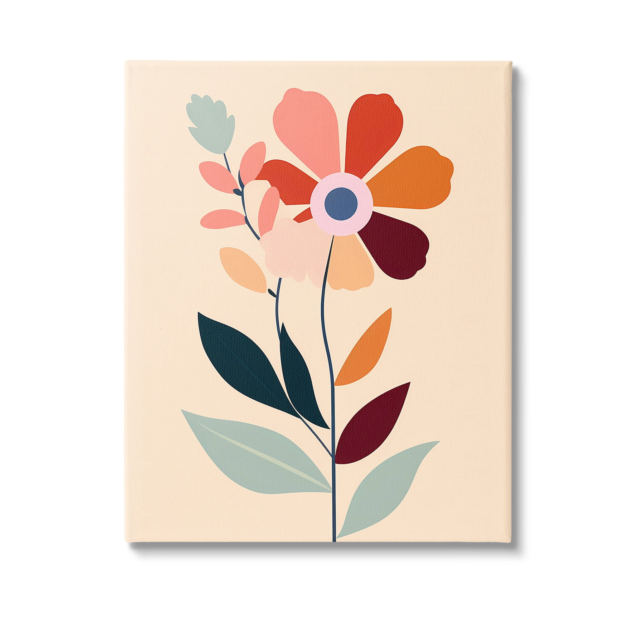 Stupell Industries Modern Flower Sprigs Botanical & Floral Painting Gallery Wrapped Canvas Art Print Wall Art, 30 x 40