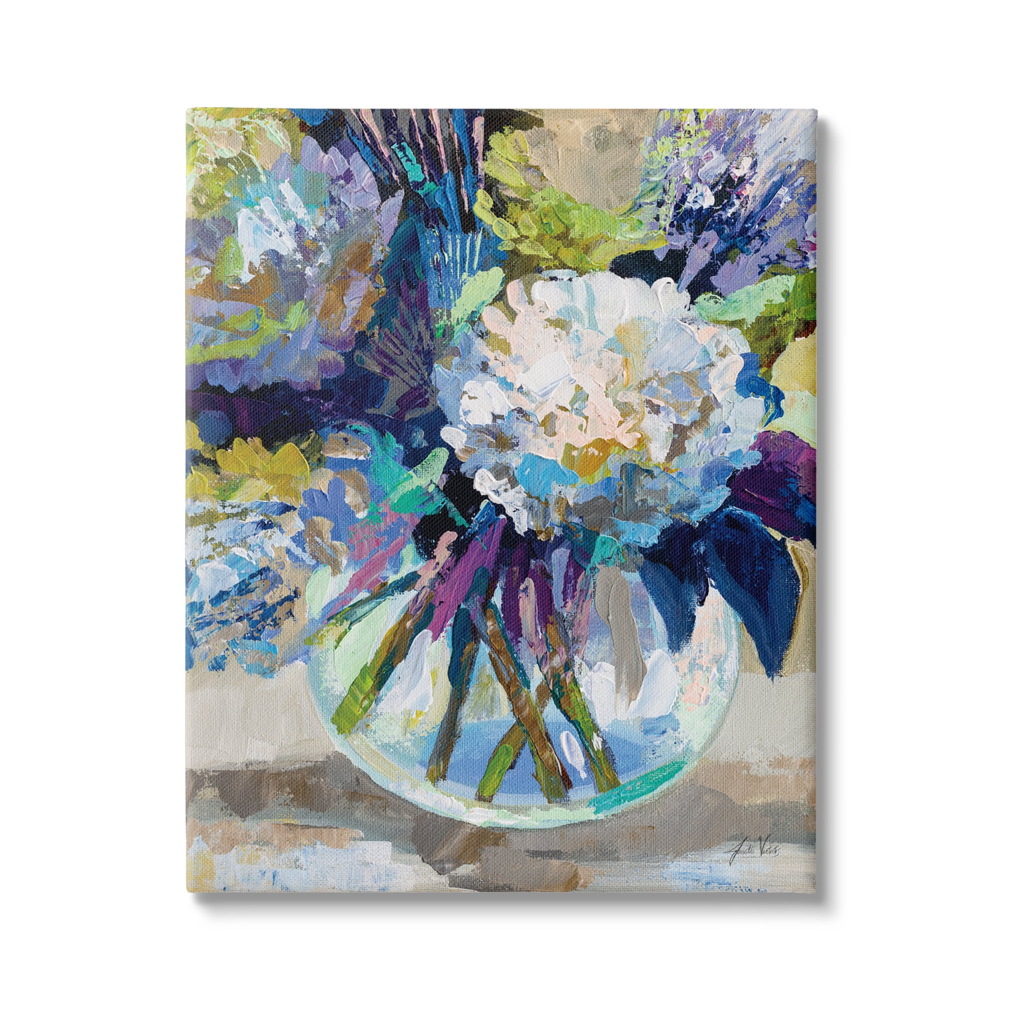 Stupell Industries Modern Flower Vase Botanical & Floral Painting Gallery Wrapped Canvas Print Wall Art, 30 x 40