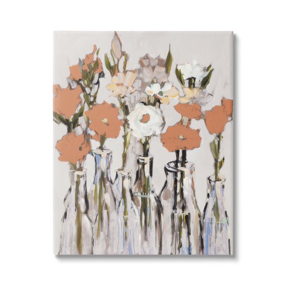 Stupell Industries Modern Flower Vases Painting Botanical & Floral Painting Gallery Wrapped Canvas Print Wall Art, 16 x 20