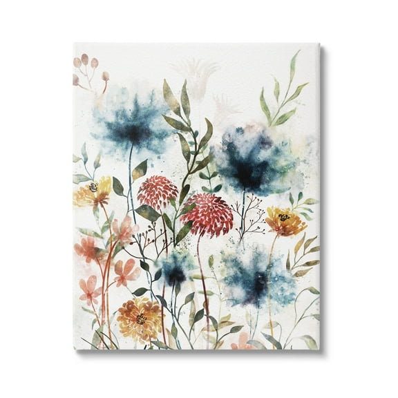 Stupell Industries Modern Flowers Dahlia Blooms Botanical & Floral Painting Gallery Wrapped Canvas Print Wall Art