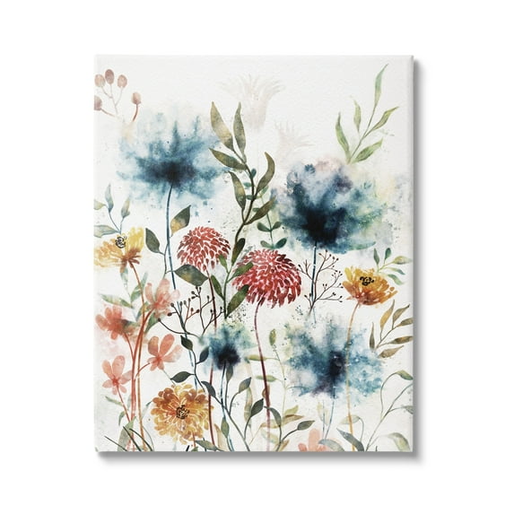 Stupell Industries Modern Flowers Dahlia Blooms Botanical & Floral Painting Gallery Wrapped Canvas Print Wall Art