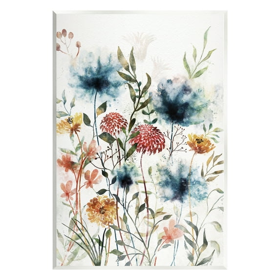 Stupell Industries Modern Flowers Dahlia Blooms Botanical & Floral Painting Unframed Art Print Wall Art