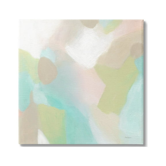 Stupell Industries Modern Fluid Pastel Shapes Soft Green Accent Painting Gallery Wrapped Canvas Print Wall Art, Design by Carol Robinson