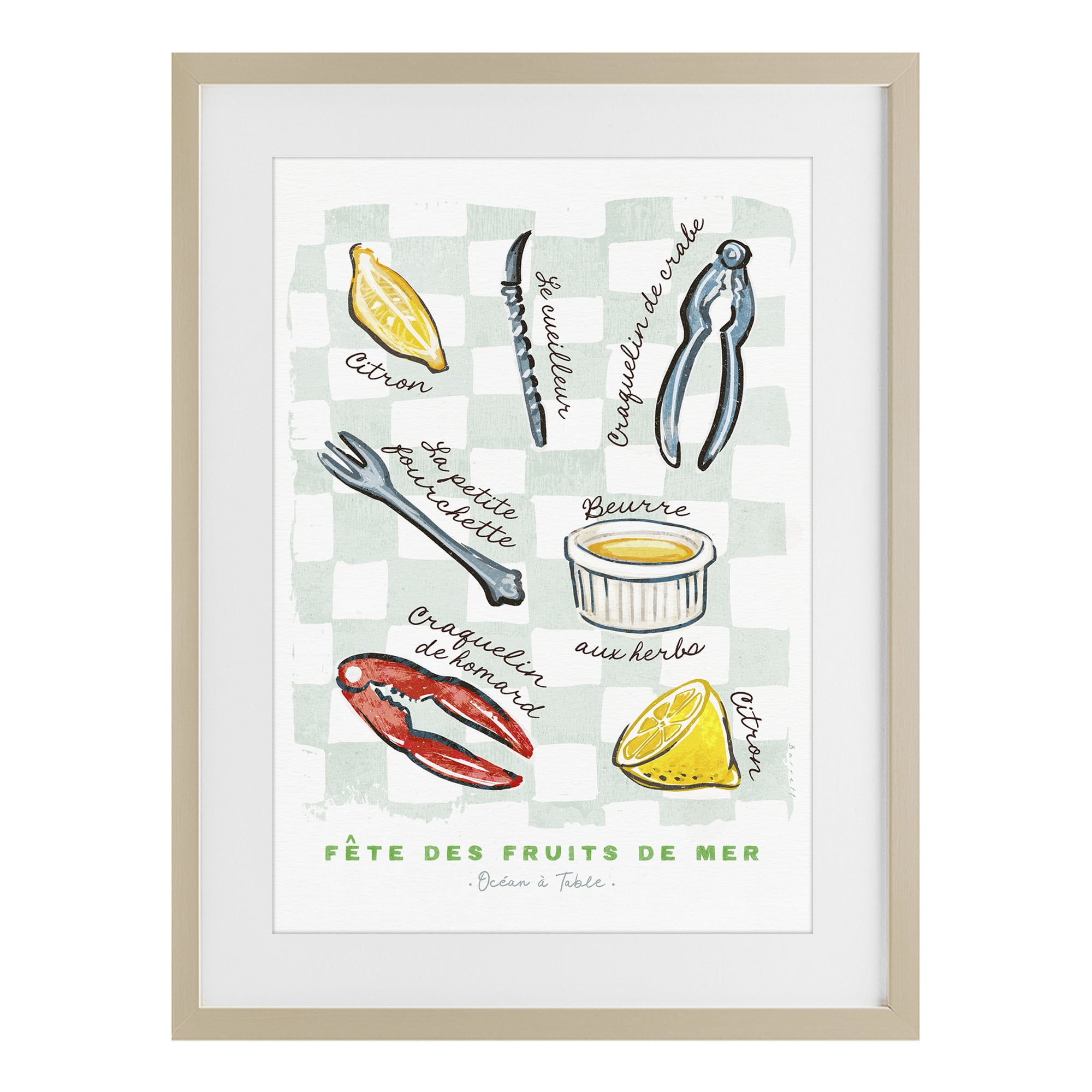Stupell Industries Modern French Bistro Birch Framed Print Under Glass, design by Chad Barrett