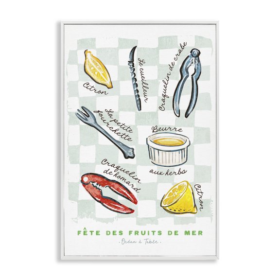 Stupell Industries Modern French Bistro White Framed Giclee Art, design by Chad Barrett