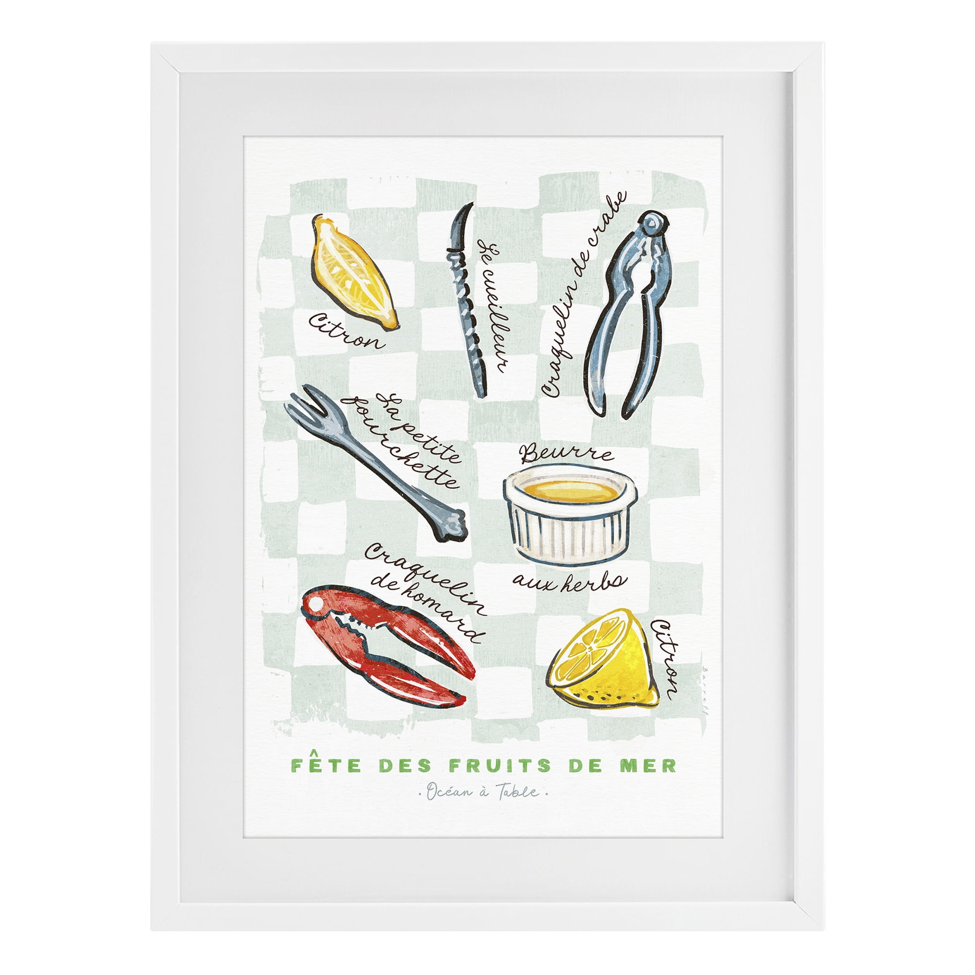 Stupell Industries Modern French Bistro White Framed Print Under Glass, design by Chad Barrett