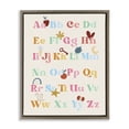 thumbnail image 1 of Stupell Industries Modern Fun Alphabet Chart Brown Floating Frame Canvas Art, 17 x 21, by Lil' Rue, 1 of 8