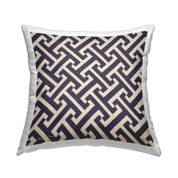 Stupell Industries Modern Geometric Links Pattern Printed Throw Pillow Design by Stephanie Workman Marrott