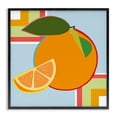 thumbnail image 1 of Stupell Industries Modern Geometric Orange Fruit Black Framed Giclee Art, 12 x 12, by Daniela Santiago, 1 of 7